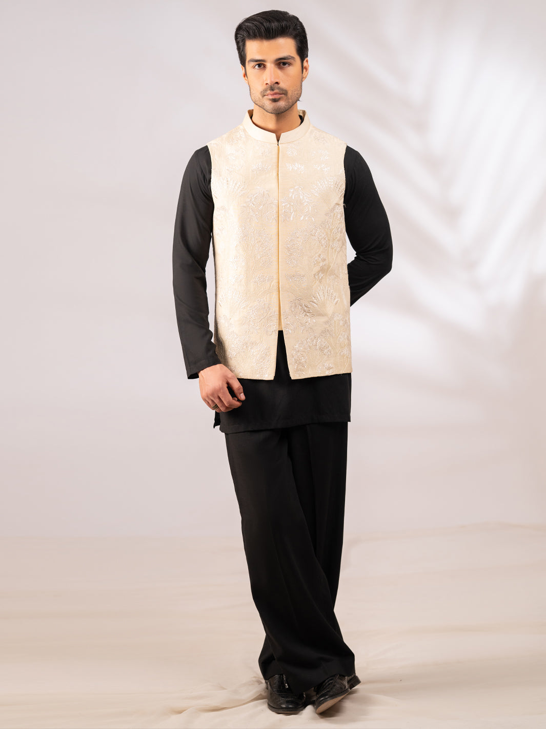 Cream Semi-Formal Waistcoat - AL-WC-618A