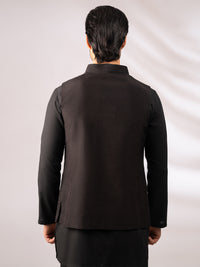 Black Semi-Formal Waistcoat - AL-WC-618B