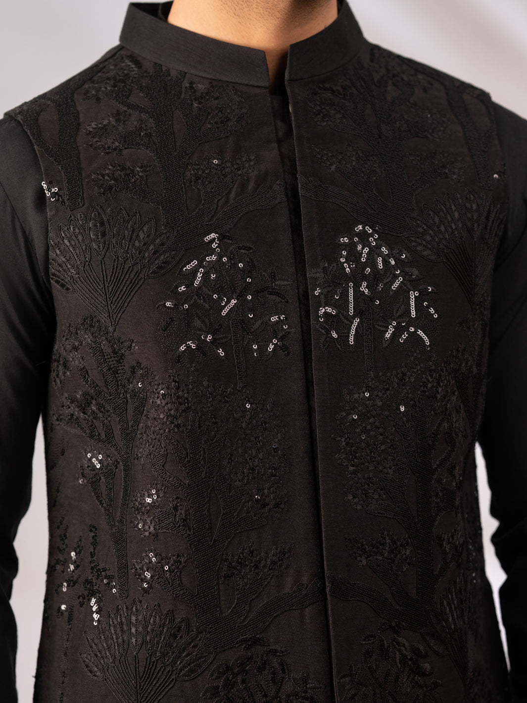 Black Semi-Formal Waistcoat - AL-WC-618B