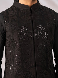 Black Semi-Formal Waistcoat - AL-WC-618B