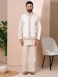 Cream Cut & Sew Waistcoat - AL-WC-619