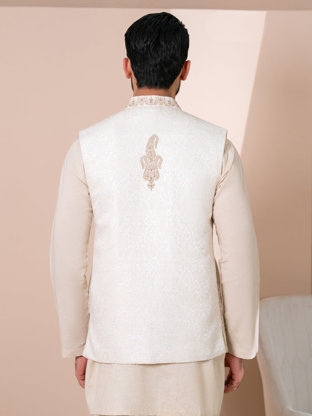 Cream Cut & Sew Waistcoat - AL-WC-619