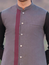 Grey Cotton Cut & Sew Waistcoat - AL-WC-622