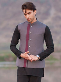 Grey Cotton Cut & Sew Waistcoat - AL-WC-622