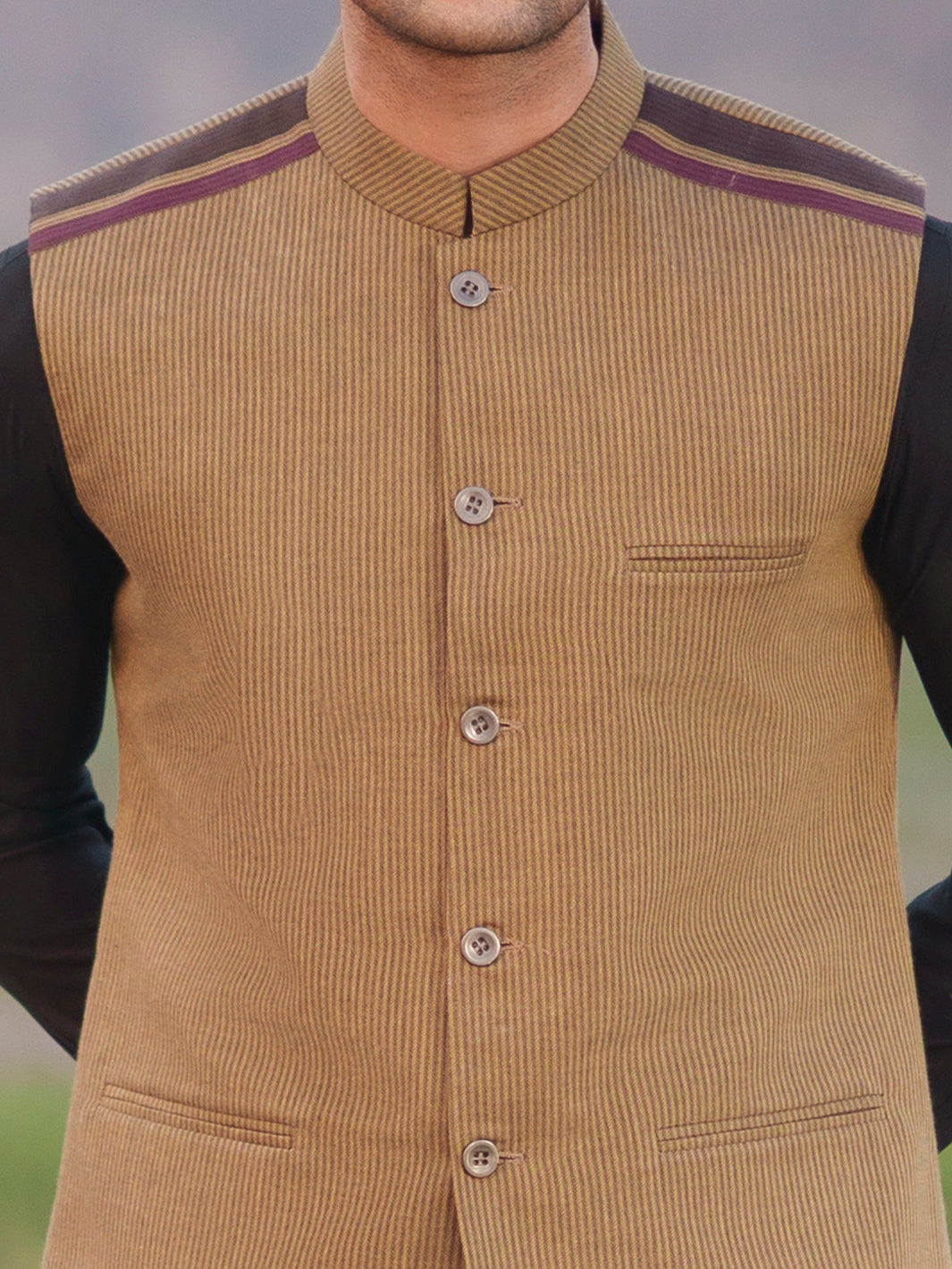 Mustard Cotton Cut & Sew Waistcoat - AL-WC-623