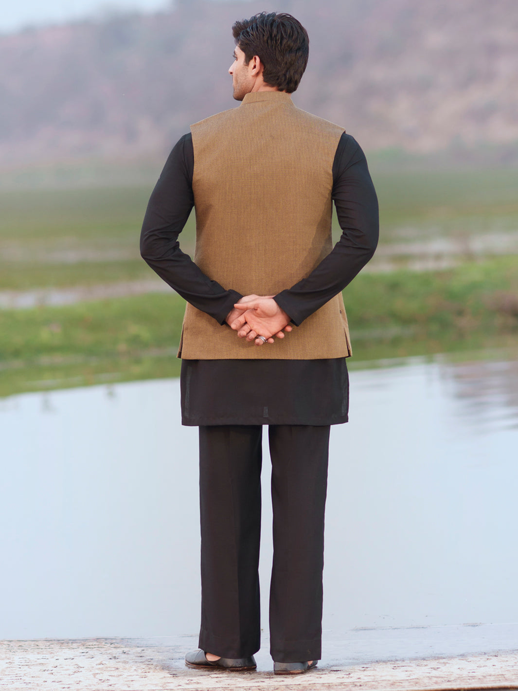 Mustard Cotton Cut & Sew Waistcoat - AL-WC-623