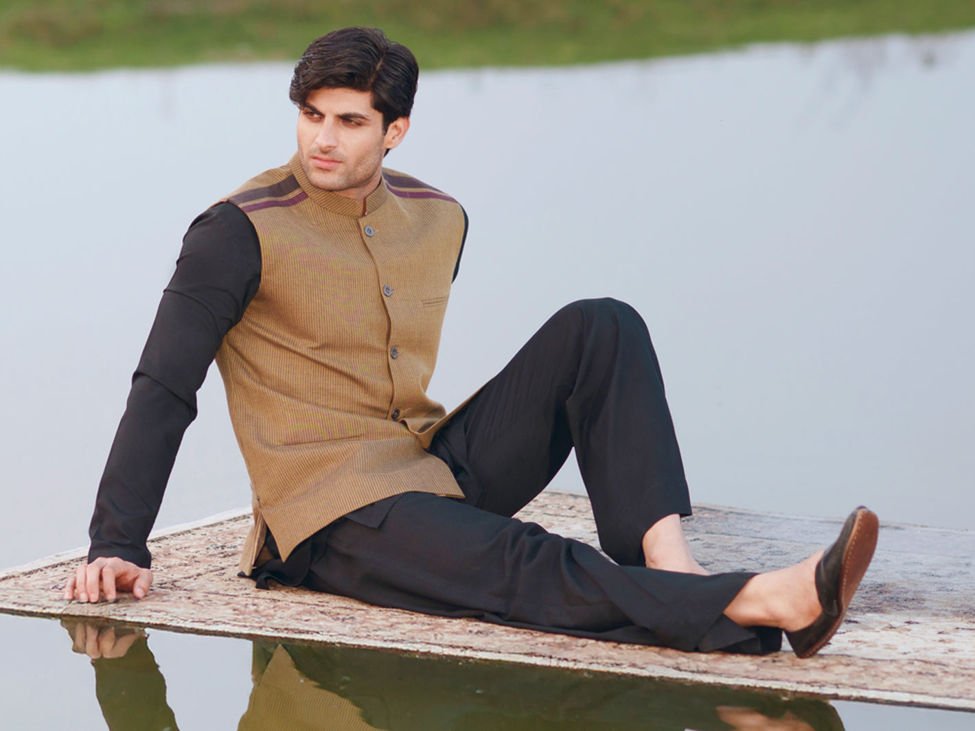 Mustard Cotton Cut & Sew Waistcoat - AL-WC-623