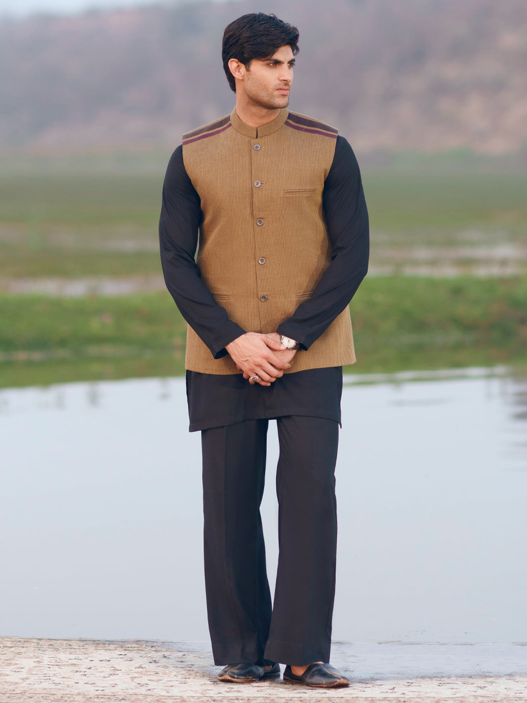Mustard Cotton Cut & Sew Waistcoat - AL-WC-623