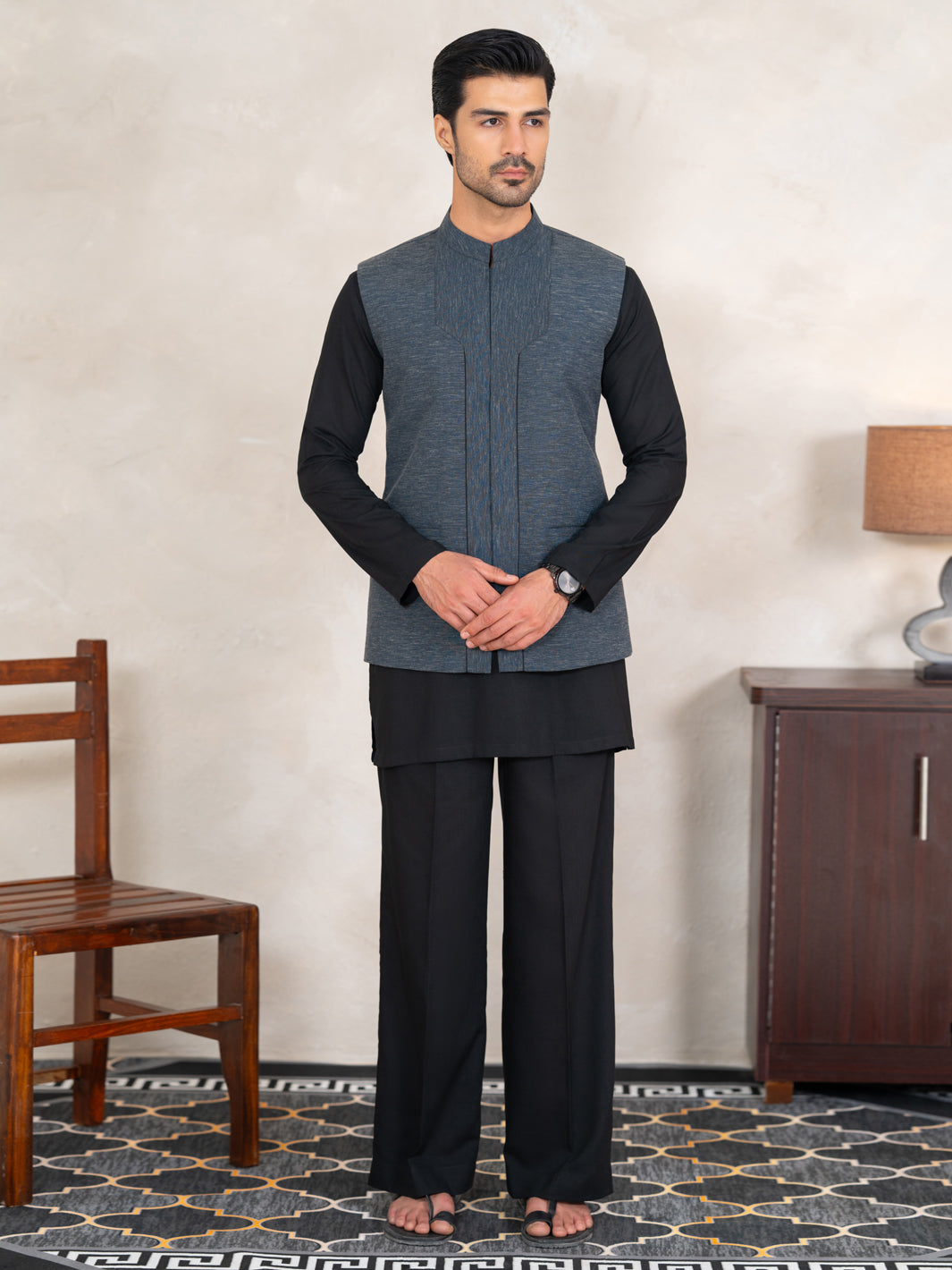 Blue Waistcoat - AL-WC-635