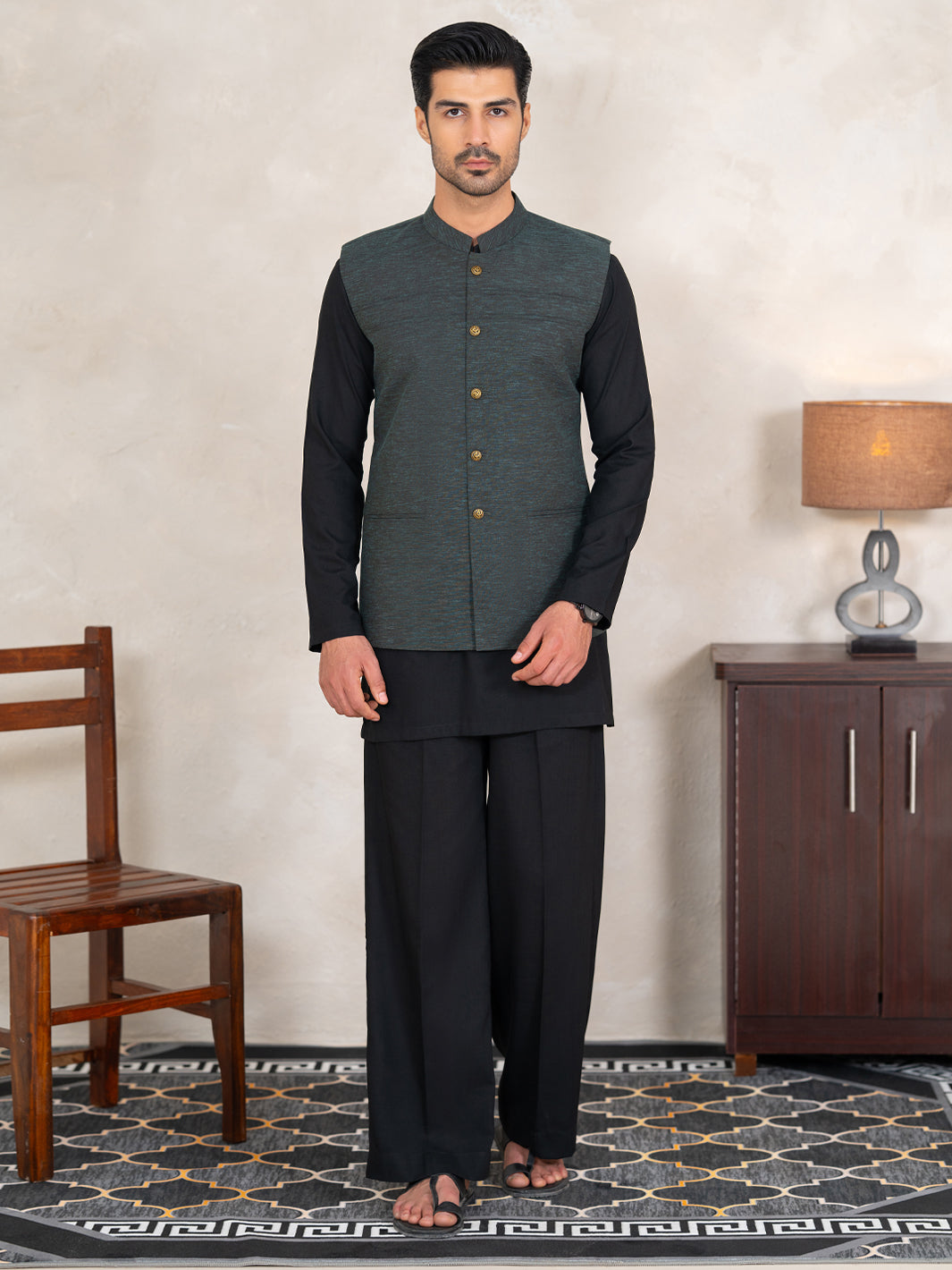 Green Waistcoat - AL-WC-636