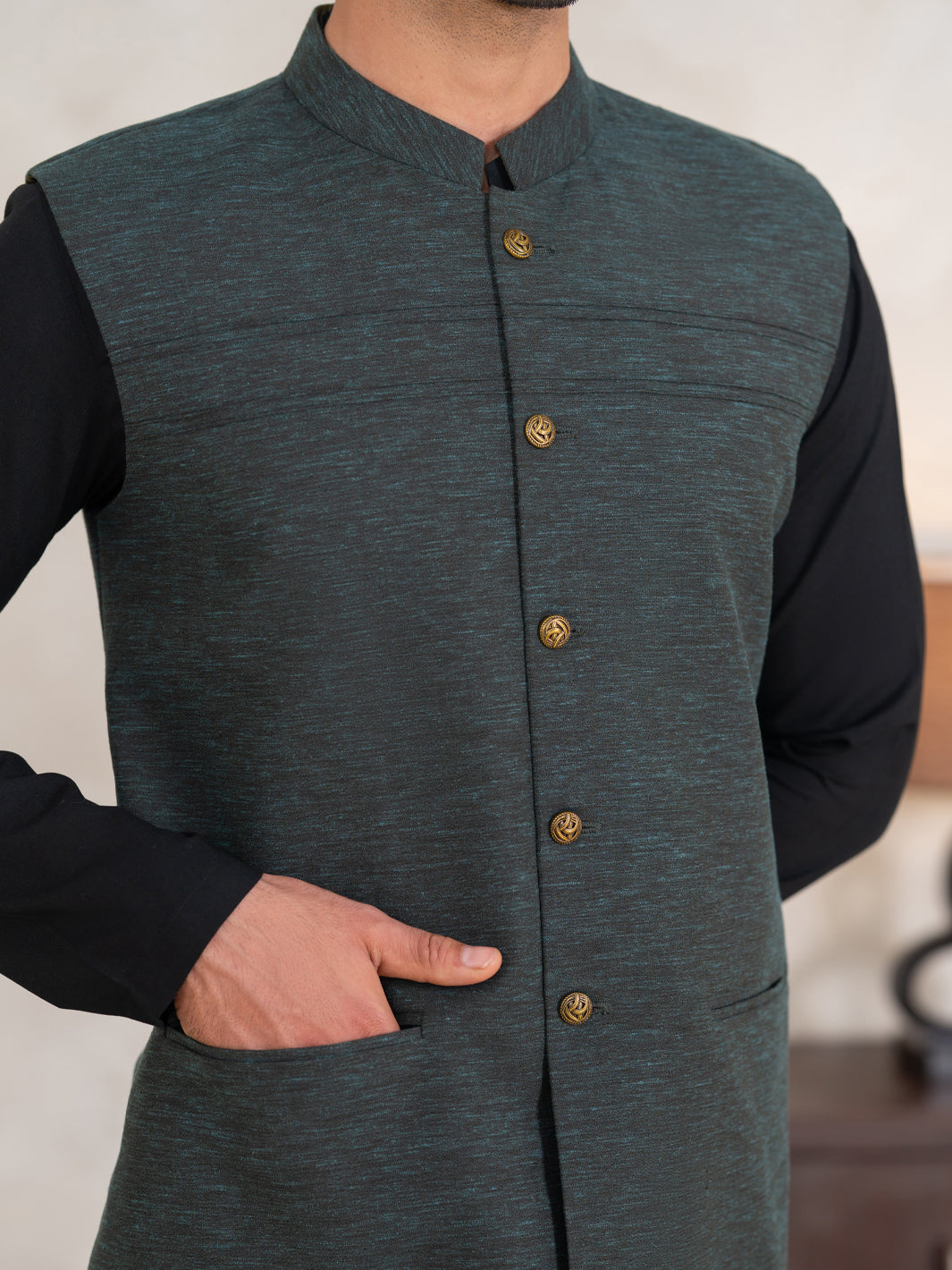 Green Waistcoat - AL-WC-636