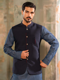 Midnight Blue Waistcoat - AL-WC-642