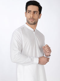 White Cotton Kurta Trouser - ALBQ-KT-002
