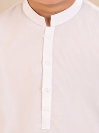 White Cotton Boys Kameez Shalwar - ALBY-BQ-KS-002