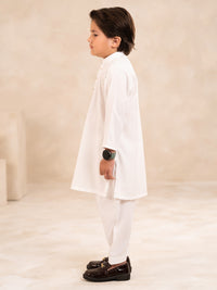 White Plain Kameez Shalwar - ALBYET-KS-001