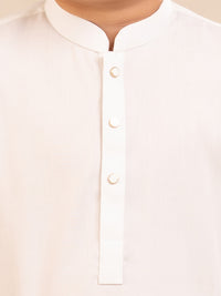 White Plain Kameez Shalwar - ALBYET-KS-001
