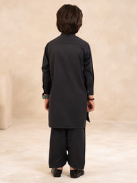 Grey Plain Kameez Shalwar - ALBYET-KS-002