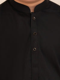 Black Plain Kameez Shalwar - ALBYET-KS-004