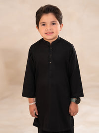 Black Plain Kameez Shalwar - ALBYET-KS-004