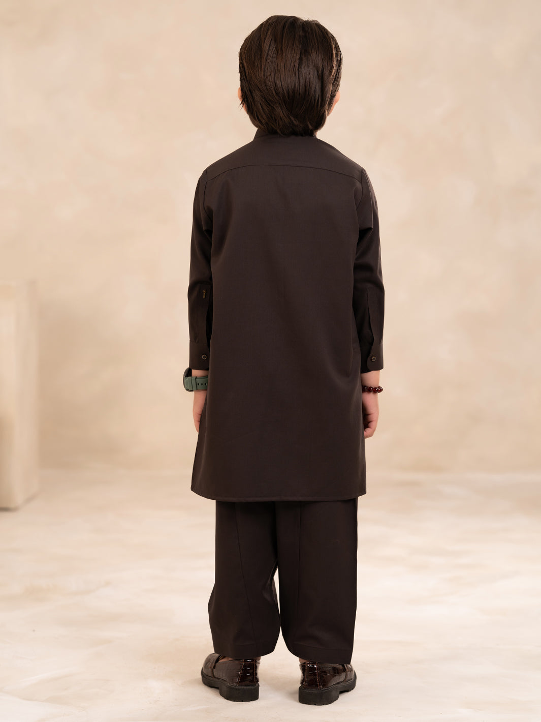 Brown Plain Kameez Shalwar - ALBYET-KS-005