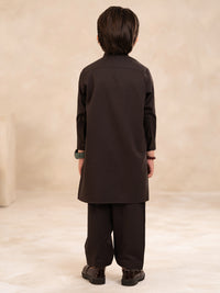 Brown Plain Kameez Shalwar - ALBYET-KS-005