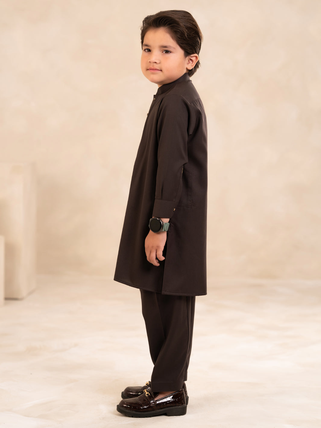 Brown Plain Kameez Shalwar - ALBYET-KS-005
