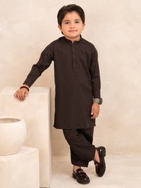 Brown Plain Kameez Shalwar - ALBYET-KS-005