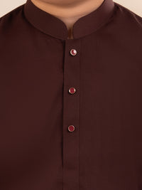 Maroon Plain Kameez Shalwar - ALBYET-KS-006