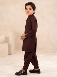 Maroon Plain Kameez Shalwar - ALBYET-KS-006