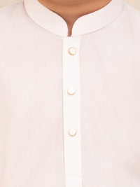 White Plain Kurta Trousers - ALBYET-KT-011