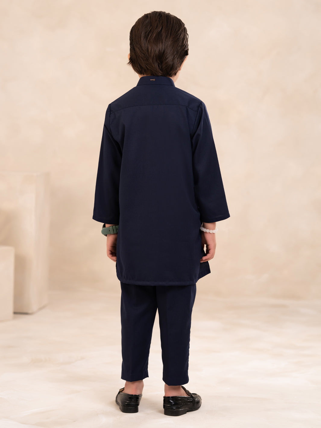 Navy Blue Plain Kurta Trousers - ALBYET-KT-013