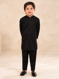 Black Plain Kurta Trousers - ALBYET-KT-014