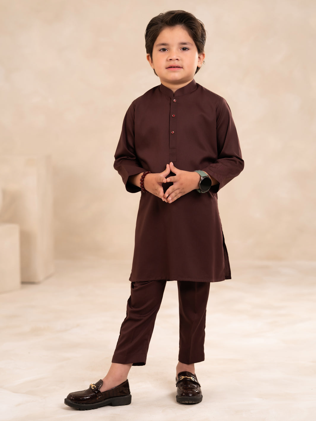 Maroon Plain Kurta Trousers - ALBYET-KT-016