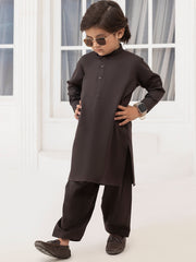 Brown Blended Kameez Shalwar - ALBY-KS-014