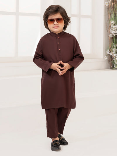 Maroon Blended Kurta Trouser - ALBY-KT-017