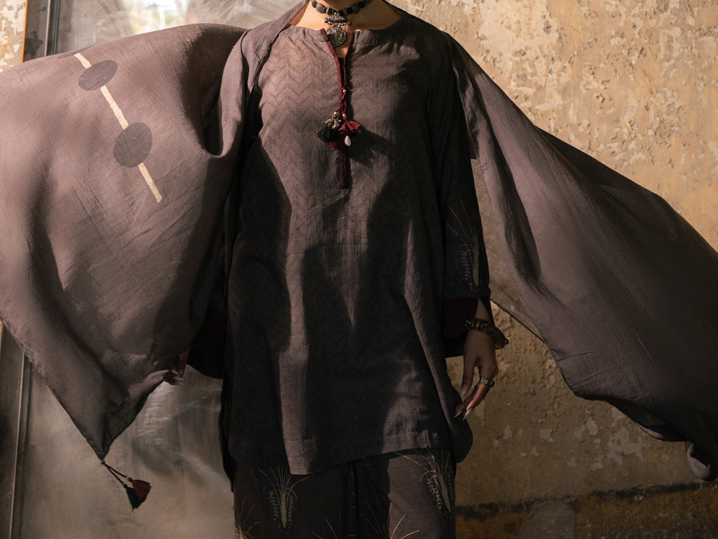 Grey Dyed Lawn 3Pc Stitched - ALCR-3PS-2829