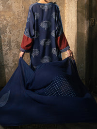Blue Dyed Lawn 3Pc Stitched- ALCR-3PS-2830
