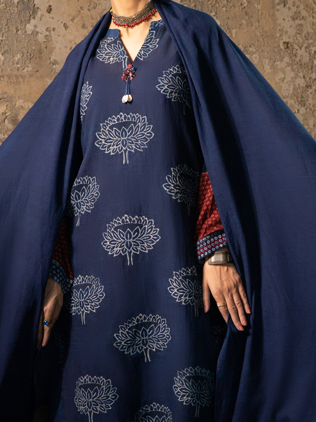 Blue Dyed Lawn 3Pc Stitched- ALCR-3PS-2830