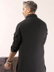 Black Blended Kurta Trouser - ALCR-KT-010