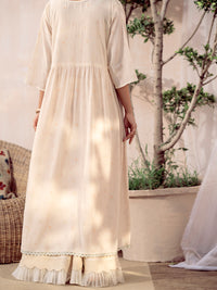 Off White Cotton Tunic - ALCR-LK-1078