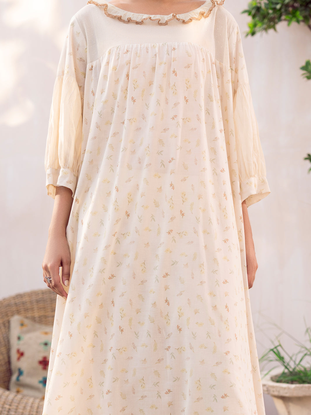 Off White Cotton Tunic - ALCR-LK-1080