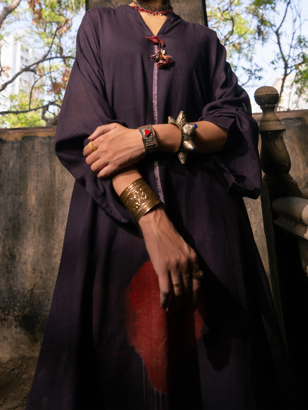 Black Dyed Lawn Kurti - ALCR-LK-1137