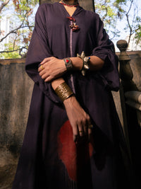 Black Dyed Lawn Kurti - ALCR-LK-1137