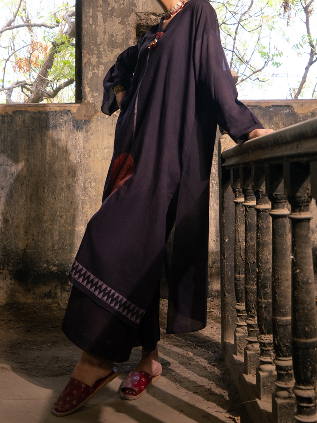 Black Dyed Lawn Kurti - ALCR-LK-1137