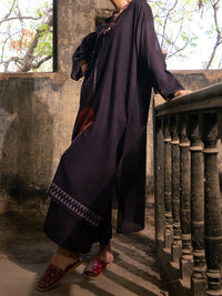 Black Dyed Lawn Kurti - ALCR-LK-1137