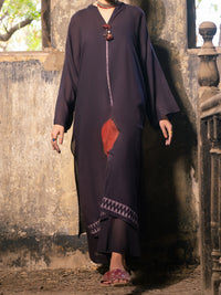 Black Dyed Lawn Kurti - ALCR-LK-1137