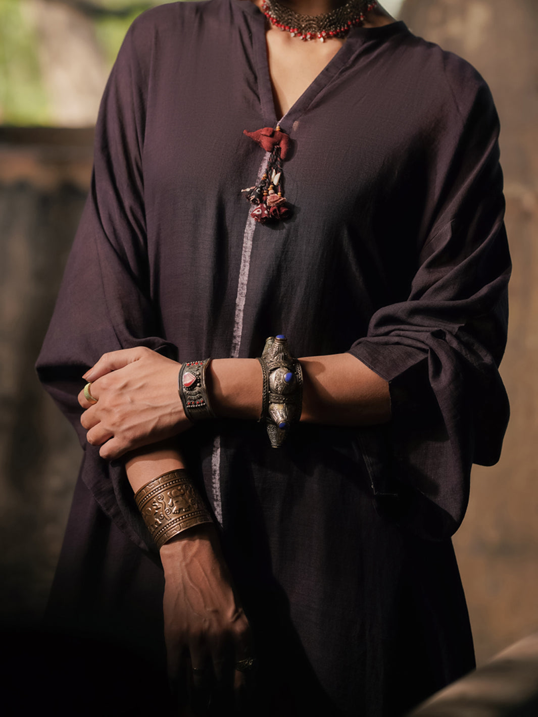 Black Dyed Lawn Kurti - ALCR-LK-1137