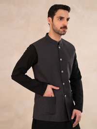 Grey Plain Waistcoat - ALET-WC-1002-R3