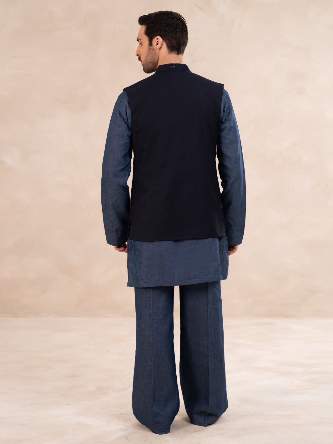 Navy Blue Plain Waistcoat - ALET-WC-1003-R3