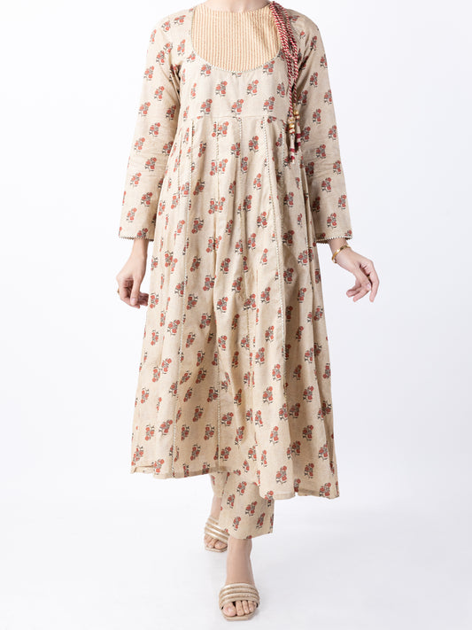 Khaki Lawn 2 Piece Stitched - ALP-2PS-LKS-1742 - Almirah Online